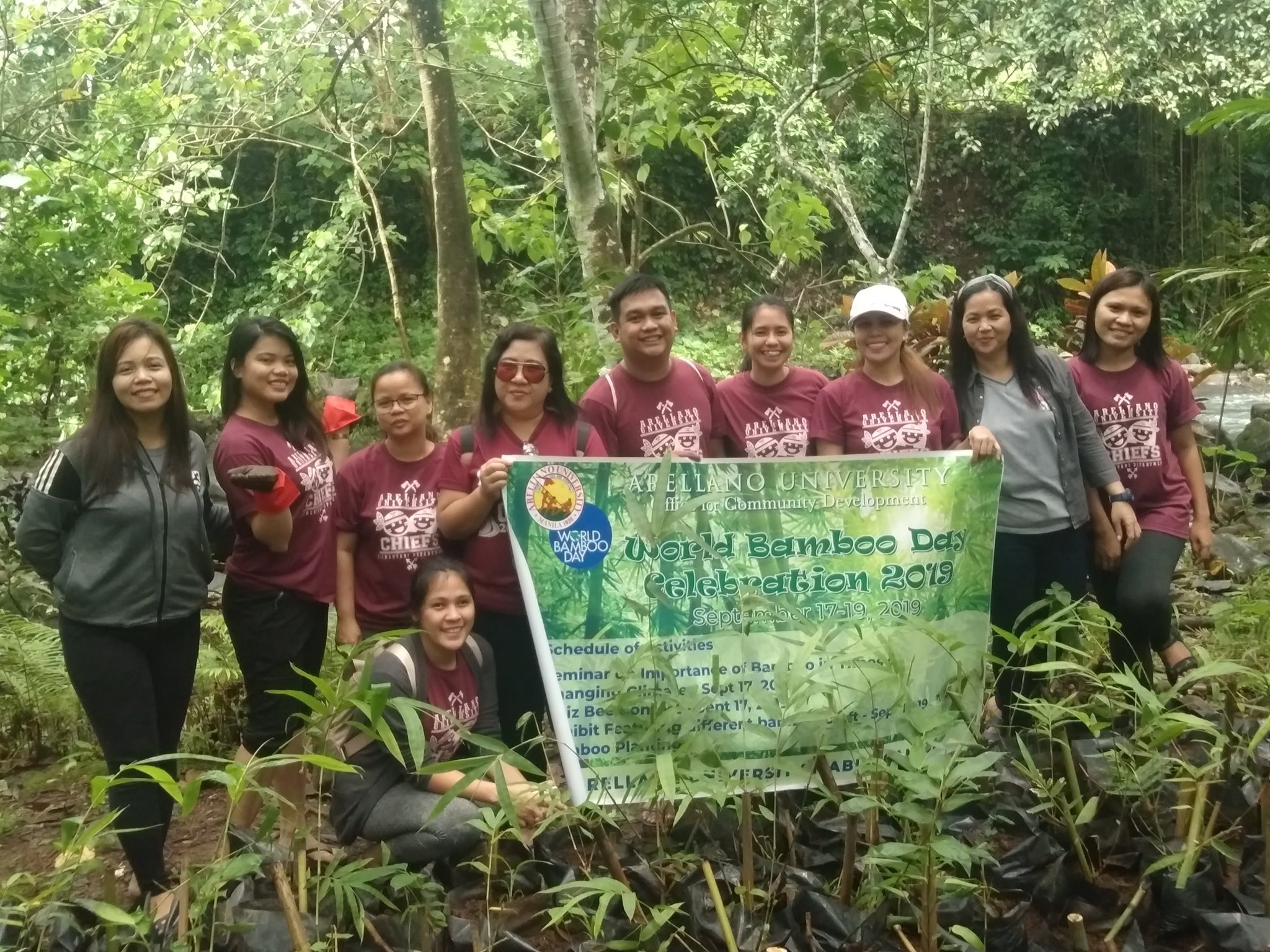 Bambusetum in Panguil River Ecopark. Students, faculty members and non-teaching personnel actively participate in bamboo propagation.