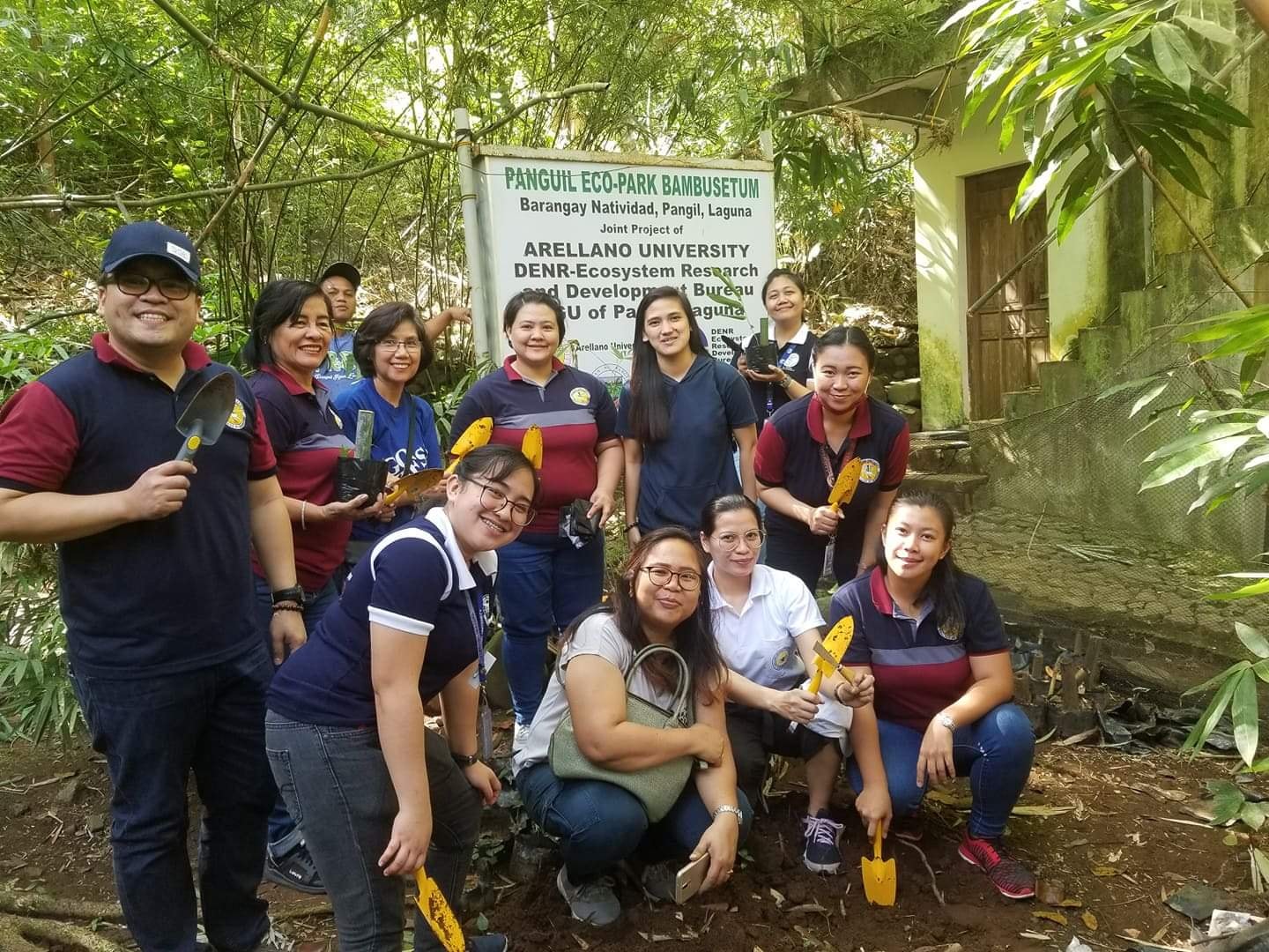 Bambusetum in Panguil River Ecopark. Students, faculty members and non-teaching personnel actively participate in bamboo propagation.