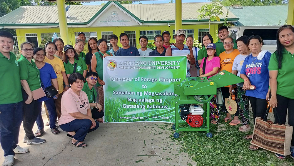 Arellano University donated a Chaff Cutter/Shredder Machine