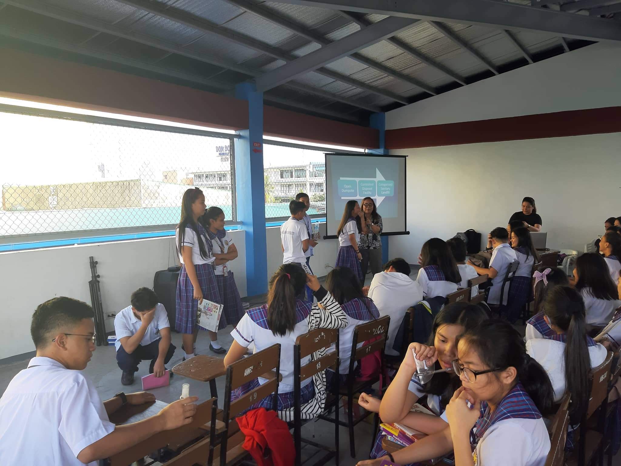 Seminar on Solid Waste Management to student leaders in the Junior HS department of AU Plaridel Campus.