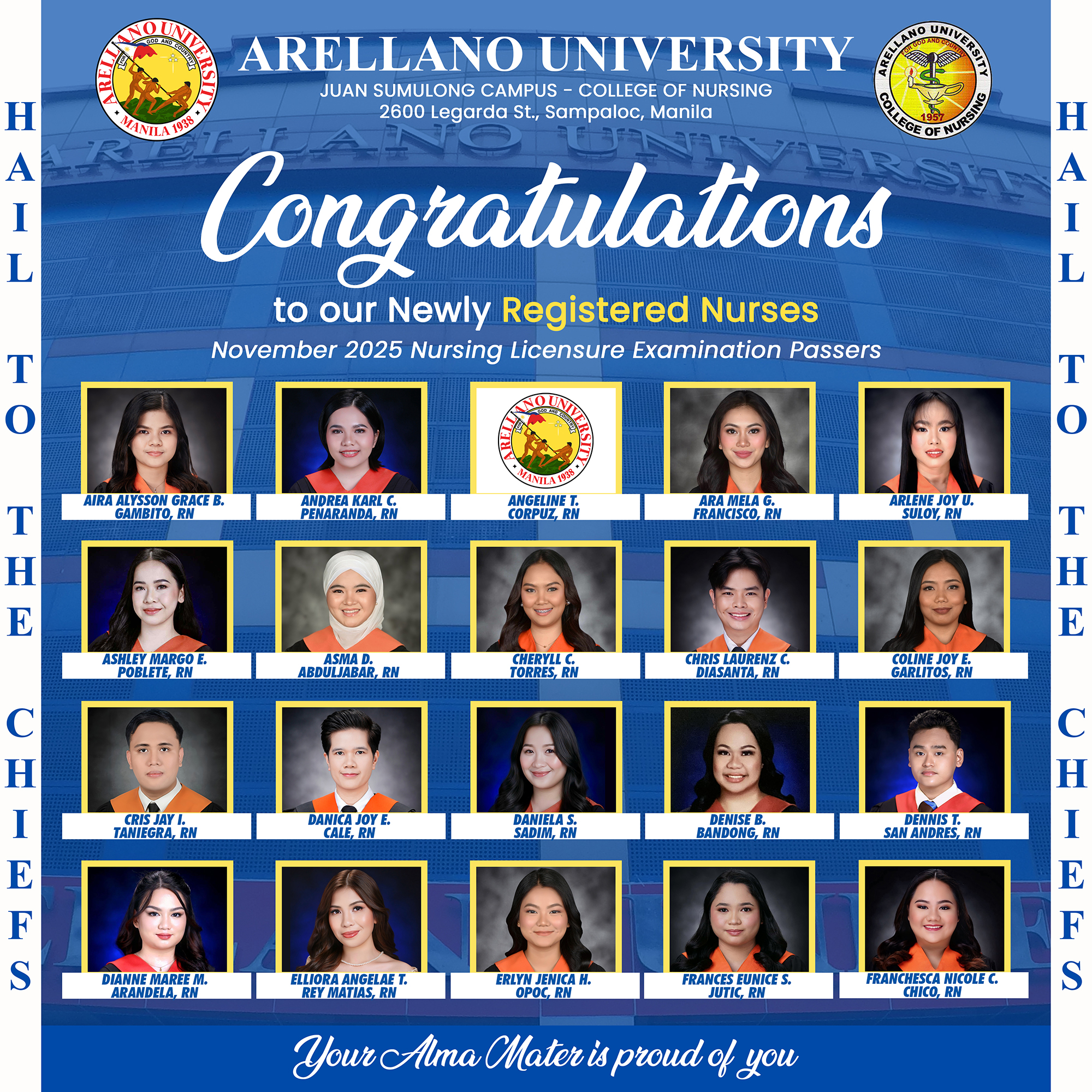 Dreams Realized at Any Stage: 27 ETEEAP and 75 Regular Students Ignite Their Nursing Careers with a 94.55% Passing Rate