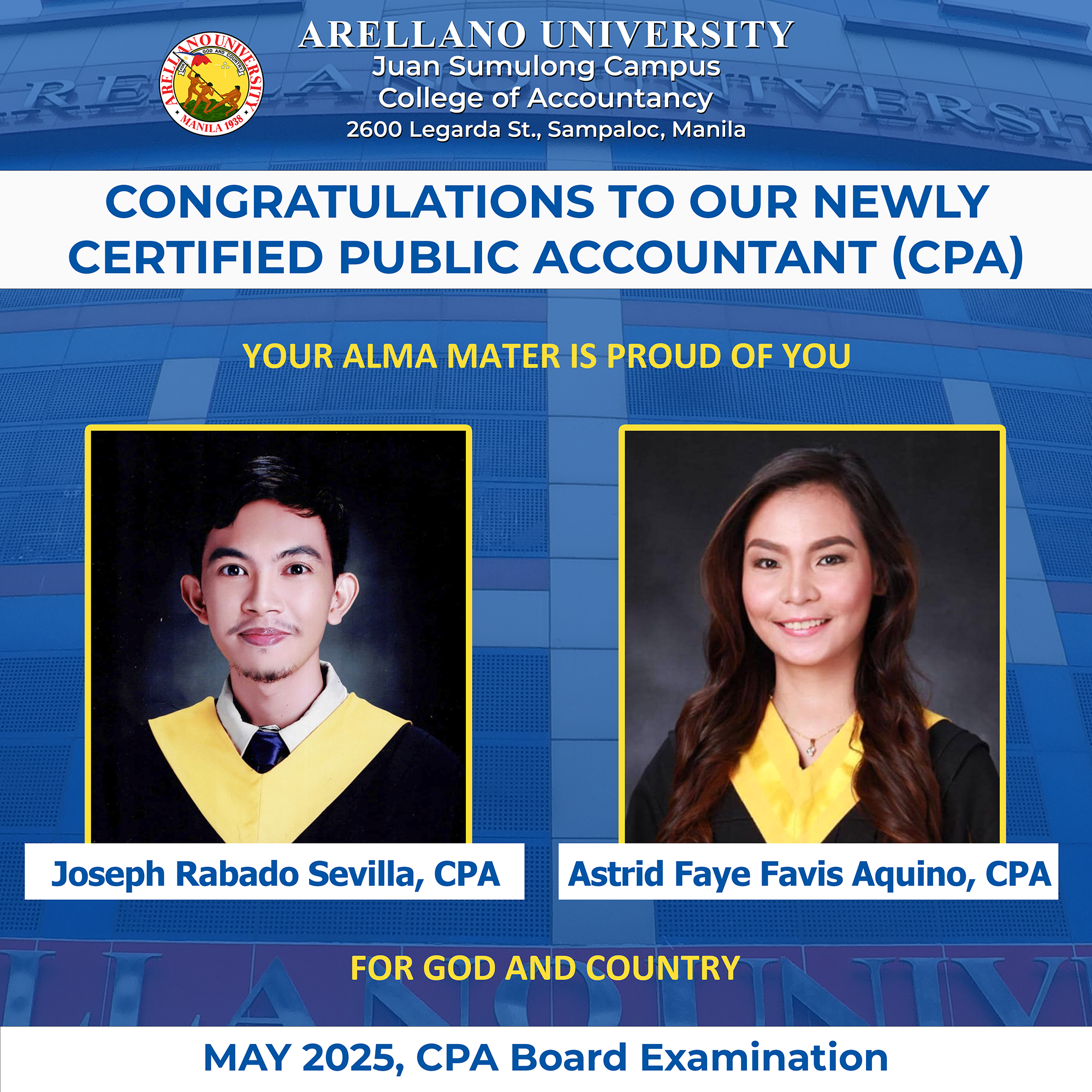 Future Finance Leaders: AU Legarda Welcomes its New CPAs!