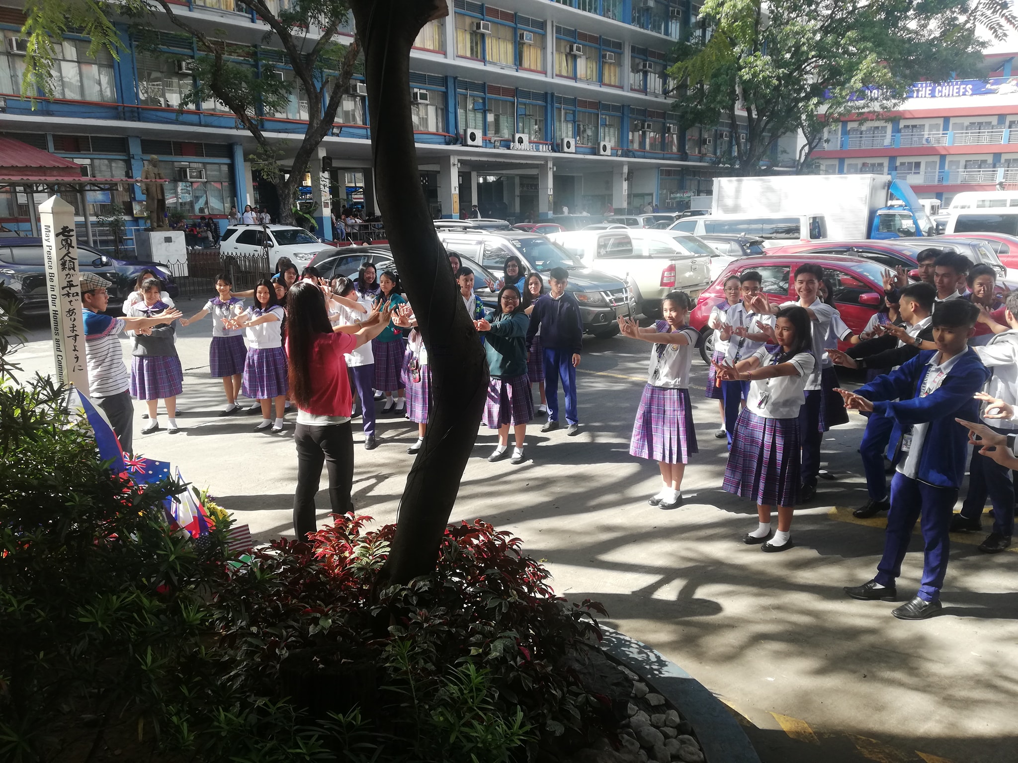 Celebration of the anniversary of Peace Pole installation in AU Legarda, AU Jose Abad Santos and AU Andres Bonifacio campuses.