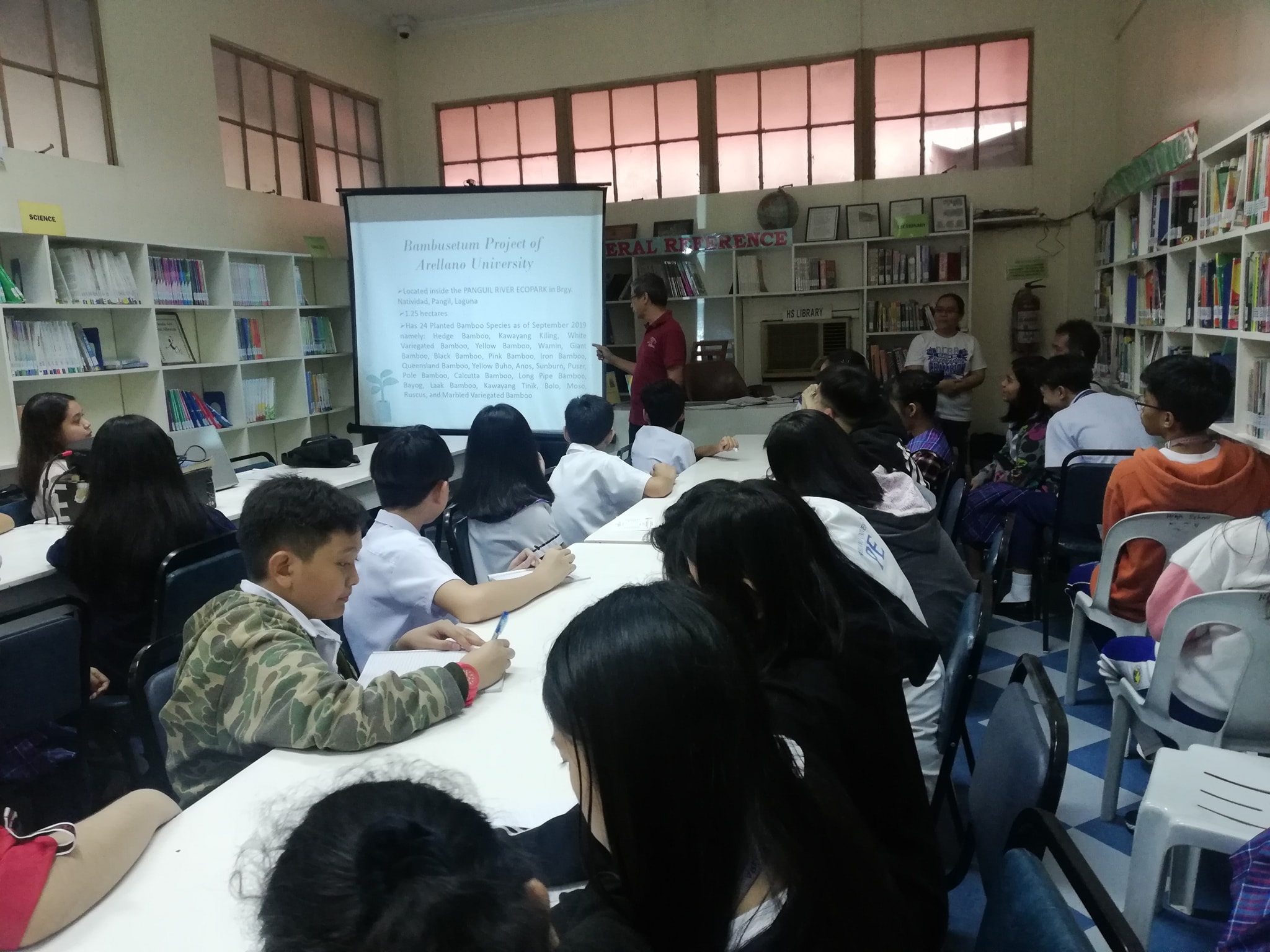 Seminar on Importance of Bamboo for AU Mabini selected Junior HS students.